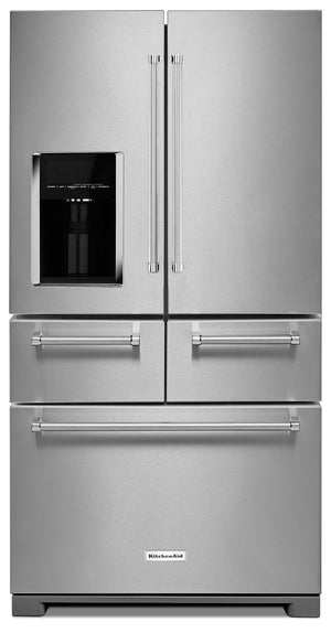 KitchenAid 25.8 Cu. Ft. Multi-Door Refrigerator with Platinum Design - Stainless Steel