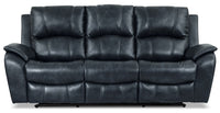 Kory Leather-Look Fabric Power Reclining Sofa – Dark Blue
