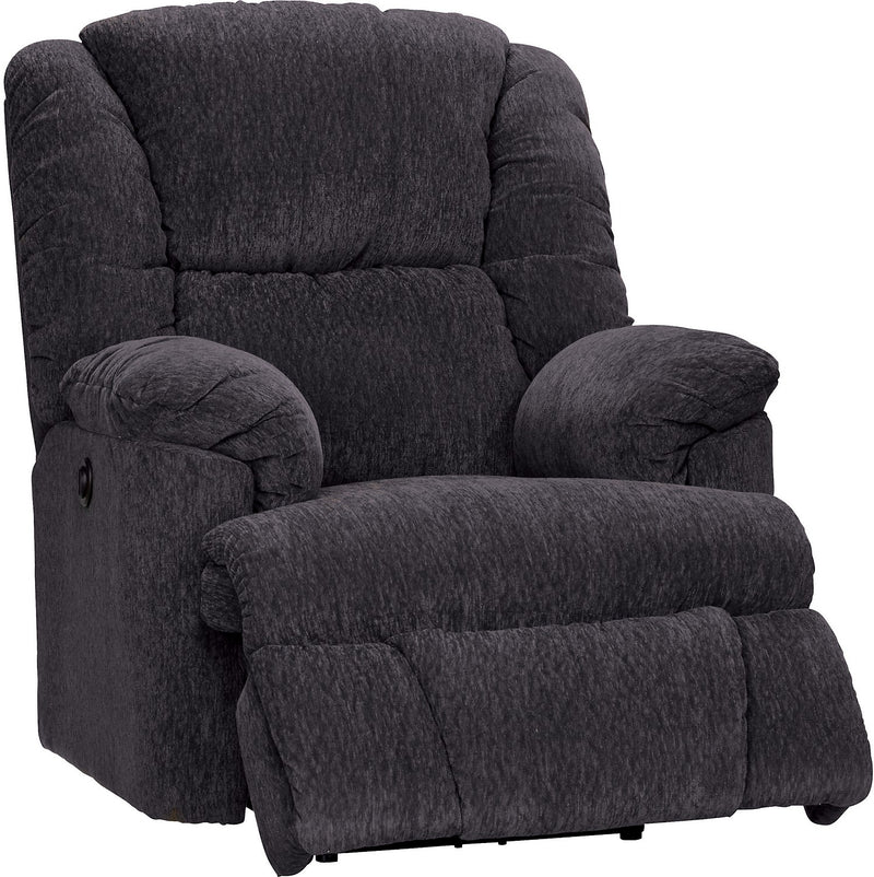 Bmaxx Grey Chenille Power Recliner - Contemporary style Chair in Grey