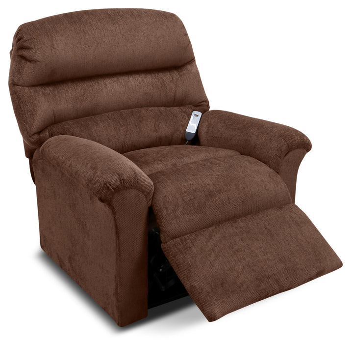 477 Chenille 3-Position Power Lift Chair – Walnut