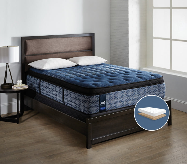 Sealy Posturepedic Plus Mornington Medium Euro Pillow-Top Low-Profile King Mattress Set
