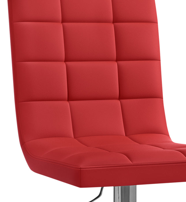 Axel High-Back Adjustable Bar Stool – Red