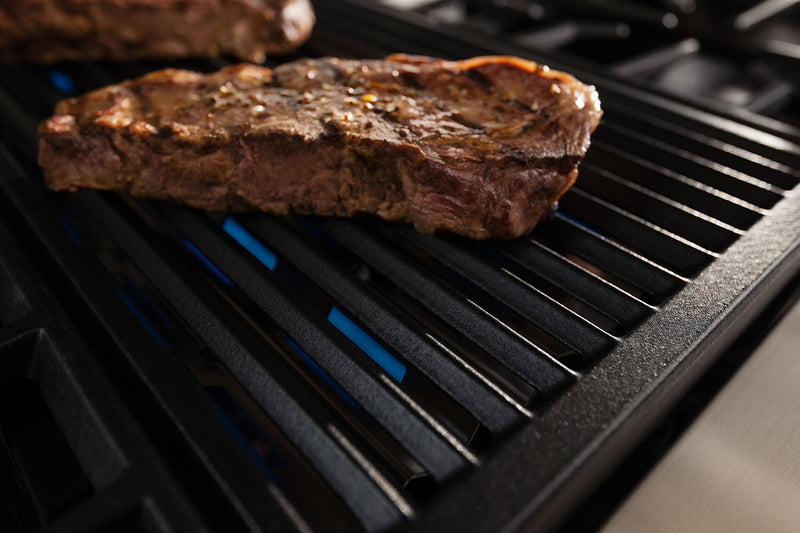 KitchenAid 48\" Commercial-Style Gas Cooktop with Grill – KGCU484VSS
