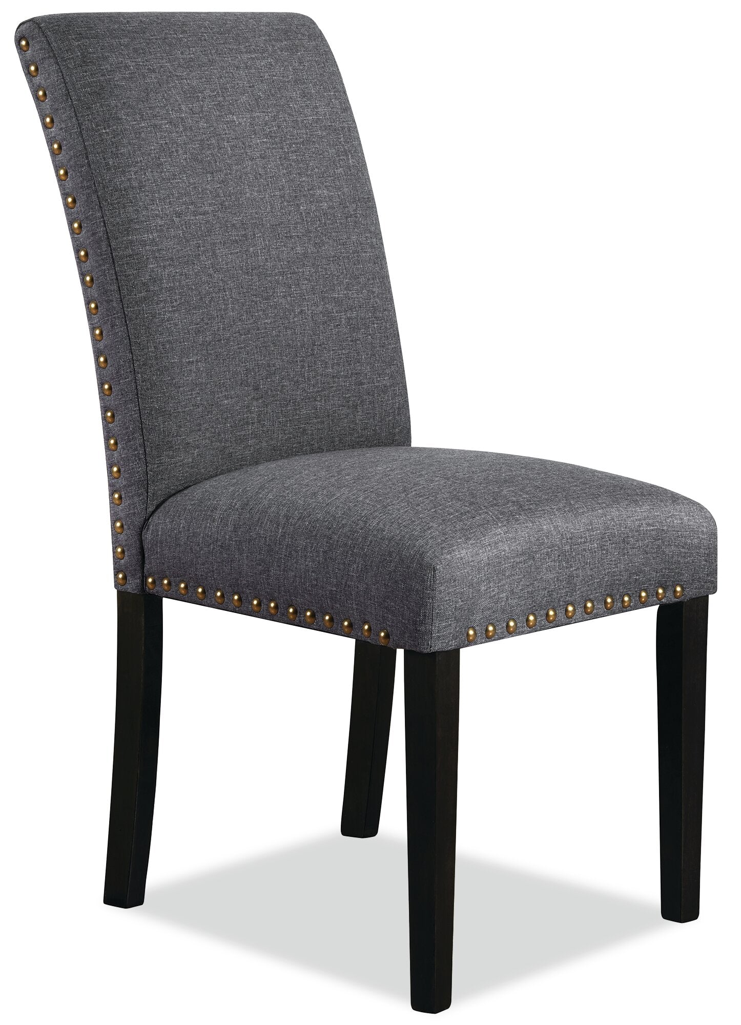 York Wing-Back Dining Chair with Linen-Look Fabric, Button Tufted