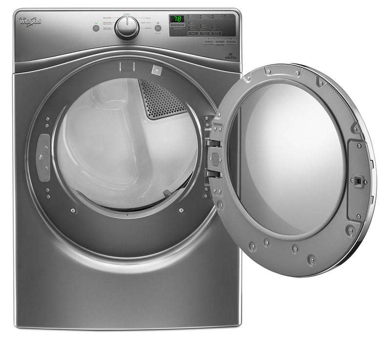Whirlpool 5.2 Cu. Ft. Front-Load Washer and 7.4 Cu. Ft. Gas Steam Dryer – Stainless Steel