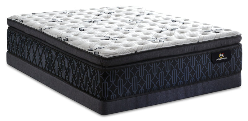 Serta Perfect Sleeper® Mansell Plush Super Pillow-Top Low-Profile Split Queen Mattress Set