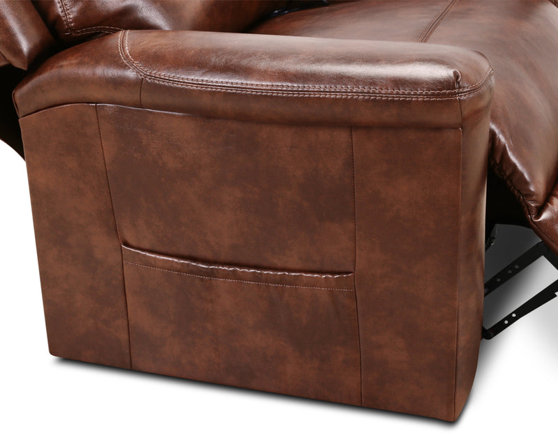 486 Leather-Look Fabric 3-Position Power Lift Chair – Mocha