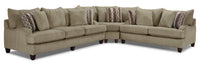 Putty 3-Piece Chenille Sectional - Beige 