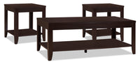 Aspen 3-Piece Coffee and Two End Tables Package 
