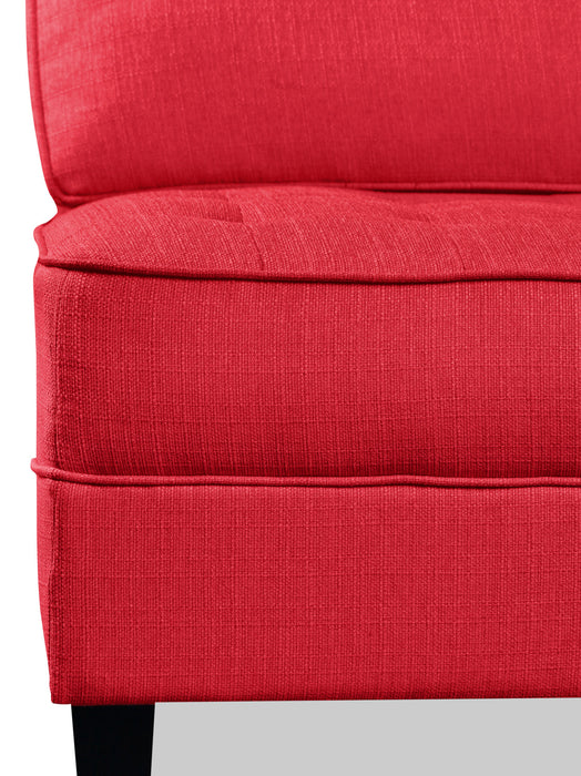 Paris Linen-Like Fabric Armless Loveseat – Cherry