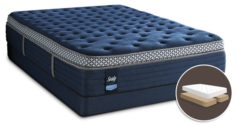 Sealy Posturepedic Ultimate Abbotswell Plush Pillow-Top Split Queen Mattress Set