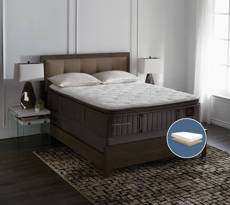 Stearns & Foster Princedale Medium Pillow-Top Low-Profile King Mattress Set