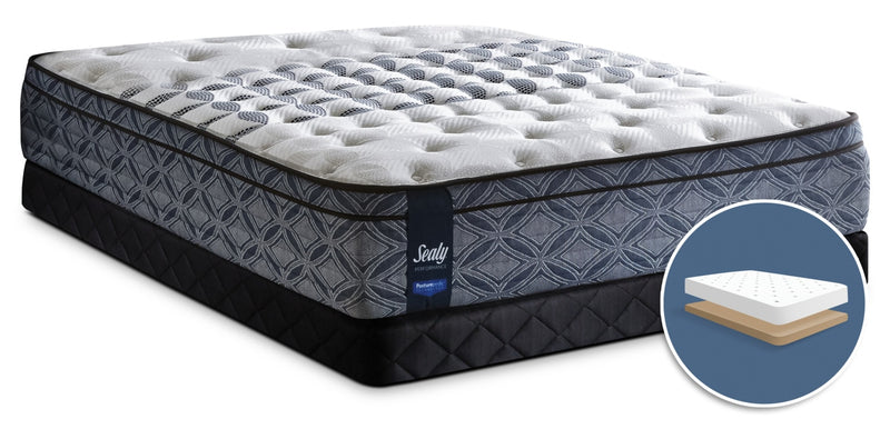Sealy Posturepedic Performance Plus Lindfield Firm Euro-Top Low-Profile King Mattress Set