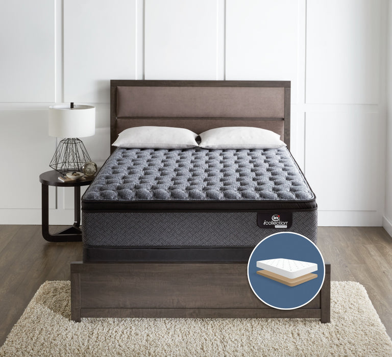 Serta® iCollection® Senna Firm Euro-Top Low-Profile King Mattress Set