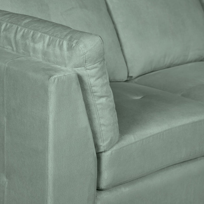 Oakdale Microsuede Loveseat – Aqua